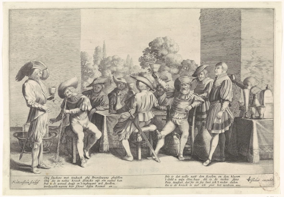 Nobili a tavola riccamente apparecchiata - Rijks Museum, Amsterdam
